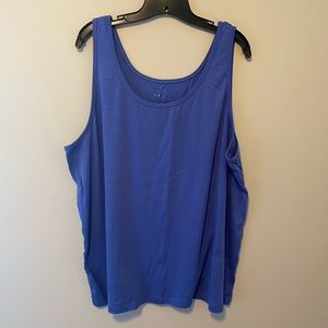 Blue knit tank top 3x